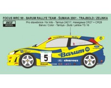 Decal – Ford Focus WRC  Barum rally team 2001 + 2002